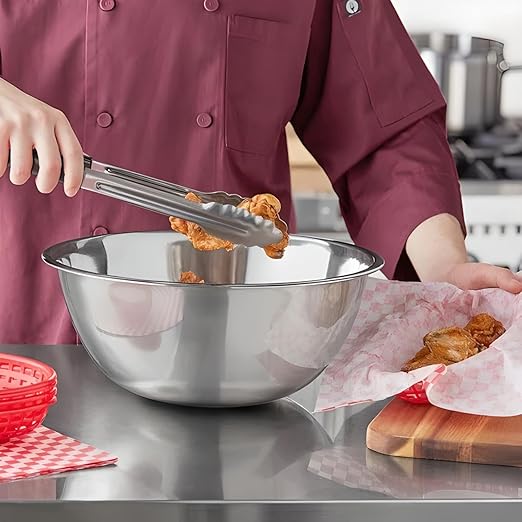 OCS Parts 8 Quart Mixing Bowls | Set of 2 | 13.25-Inch Stainless Steel Professional Grade Flat Base Mixing Bowls for Home and Commercial Kitchens - Image 9