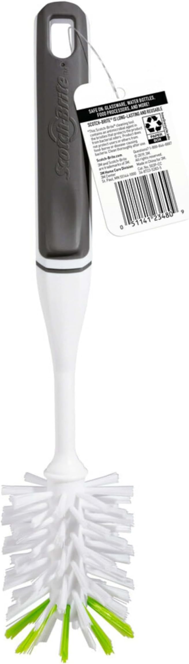 Scotch-Brite Glass and Water Bottle Brush, Long-Lasting,Safe on Glassware,Shaker Bottles,Food Processors & More,Non-Slip Handle, Durable,Reusable,Clean in Top Rack of Your Dishwasher (Pack of 6) - Image 9