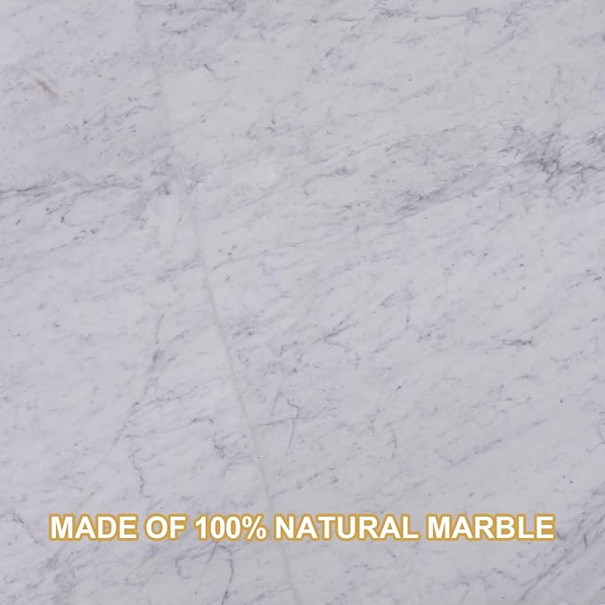 Koville Carrara Marble Paper Towel Holder Countertop, 6“ Genuine Stone Paper Towel Holder Stand for Kitchen Storage, for Standard or Jumbo-Sized Rolls - Image 6