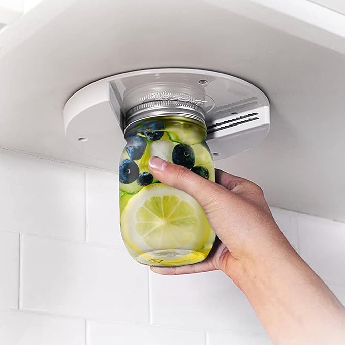 EZ Off Jar Opener for Seniors - Under Cabinet Jar Openers for Weak Hands, Easy Grip, Arthritis jar opener, One Handed Gadgets & Bottle Opener - Essential Kitchen Gadgets - 2 Bundle Pack - Image 2