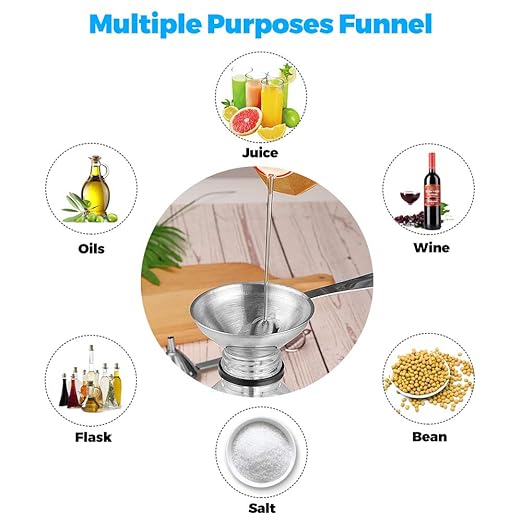 Small Funnels for Filling Bottles, 3 Pcs Stainless Steel Kitchen Funnel Set, Food Grade Mini Metal Funnel for Transferring Essential Oils, Liquid, Fluid, Dry Ingredients & Powder, Durable and Dishwash - Image 7