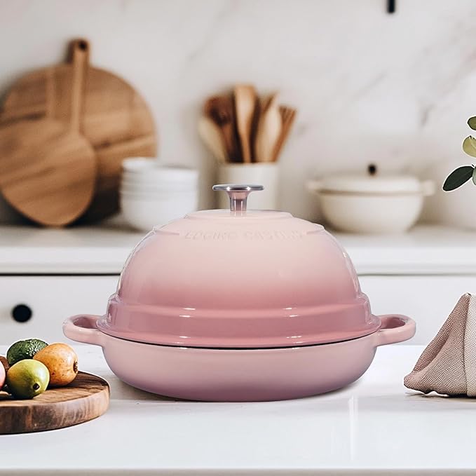 EDGING CASTING Enameled Cast Iron Dutch Oven Pot with Lid, Round Bread Oven for Homemade Sourdough Bread Baking, 6 Quart, Pink - Image 7