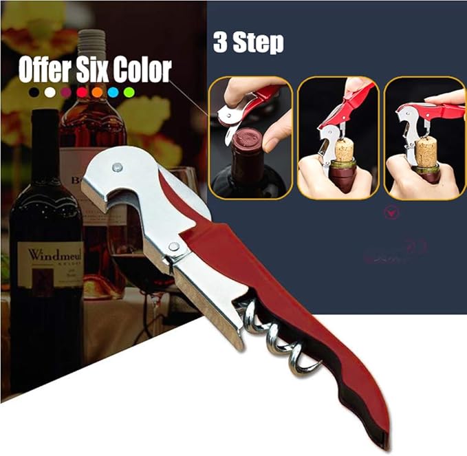 Professional Waiter Corkscrew Wine Openers Set(4PCS), Heavy Duty Stainless Steel Hinges Wine Key for Restaurant Waiters, Sommelier, Bartenders - Image 6