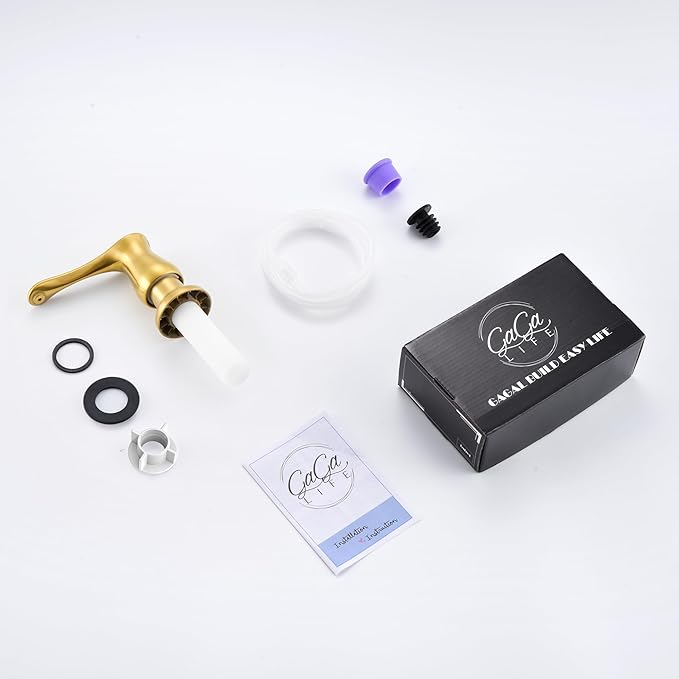 GAGALIFE Kitchen Sink Soap Dispenser Brushed Gold, Under Sink Soap Dispenser with 40" Silicone Extension Tube Kit,Say Goodbye to Frequent Refills - Image 8