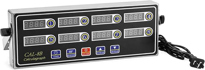 QWORK Digital Kitchen Timer - 8-Channel Multi-Timer with Waterproof Panel, Adjustable Volume - Image 8