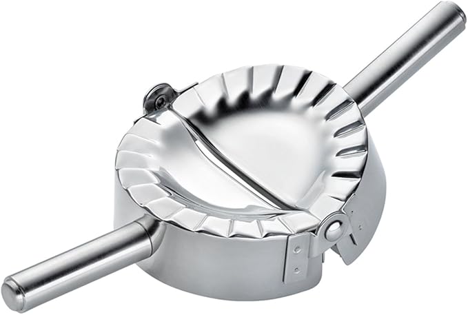 KAYCROWN 4.75 Inch Empanada Press, Stainless Steel Dumpling Maker Dough Cutter Dumpling Mold for Empanada, Dumpling, Ravioli, Pierogi, Turnovers, Calzone (L: 4.75 inch)