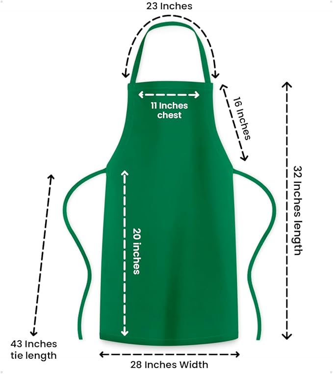Avalon Kitchen Aprons for Men - 100% Polyester Chef Apron Women with Extra Long Ties - Cooking Aprons for Women & Mens Apron - Image 6