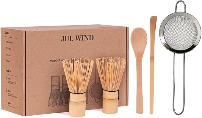 Bamboo Matcha Whisk Set with 2-pack 100% Natural Bamboo matcha Whisk,Sifter,Tea Scoop and Tea Spoon,Handcrafted Traditional Japanese Chasen, Matcha Kit for Authentic Matcha Tea Preparation - Image 9