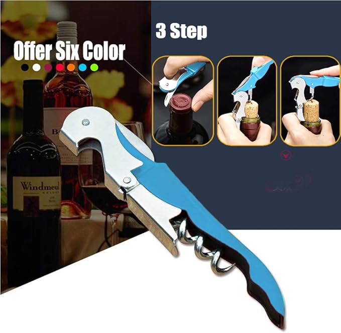 Professional Waiter Corkscrew Wine Openers Set(2PCS), Heavy Duty Stainless Steel Hinges Wine Key for Restaurant Waiters, Sommelier, Bartenders - Image 7