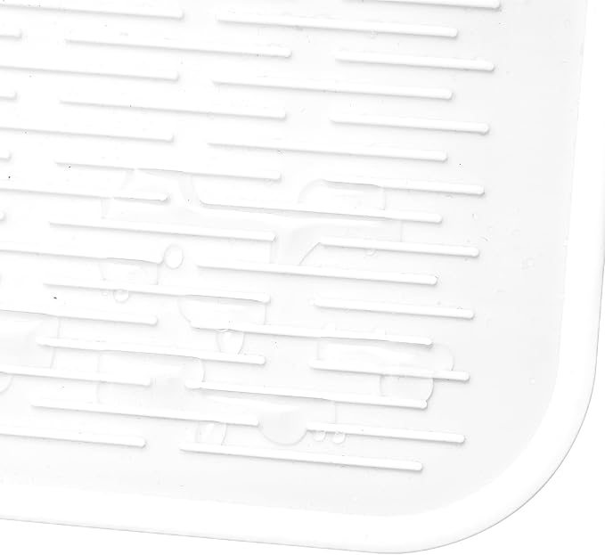 MicoYang Silicone Dish Drying Mat for Multiple Usage,Easy clean,Eco-friendly,Heat-resistant Silicone Mat for Kitchen Counter or Sink,Refrigerator or Drawer Liner White 5XL 36inches x 18inches - Image 9