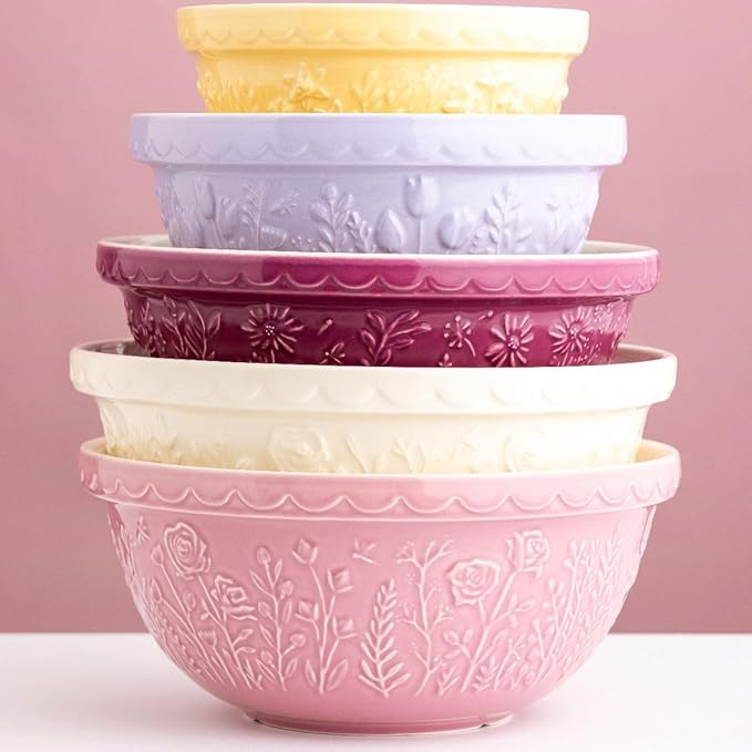 Mason Cash In The Meadow S12 (4.25 Qt) Mixing Bowl | Rose (Pink) - Image 3