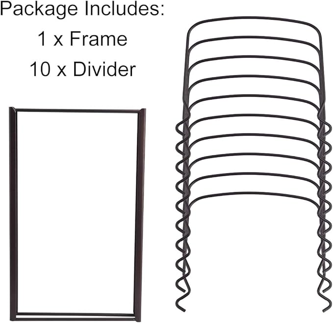 Toplife 10+ Bakeware Organizer Rack for Kitchen Bakeware, Cookware, Dinnerware, Cutting Boards, Plates, Pot and Pan Lids (Brown) - Image 6
