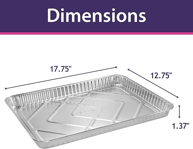 Aluminum Pans Half Size Cookie Sheet 100 Count Durable Nonstick Baking Sheets 17.75" x 12.75" - Image 6