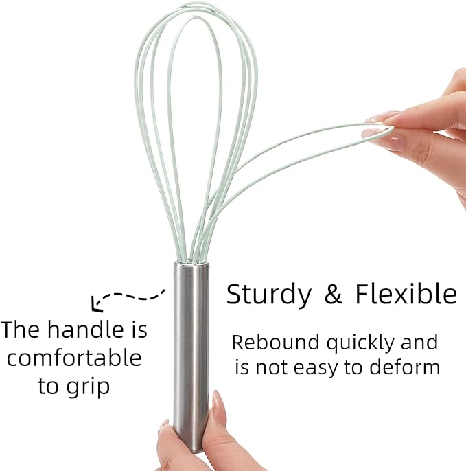 Cididu Set of 24 Silicone Whisk Bulk for Cooking, 10 In Wisking Tool Non Scratch, Flexible Rubber Whisks for Nonstick Pans, Kitchen Hand Whisk for Mother's Day Party Gifts, BPA Free Dishwasher Safe - Image 8