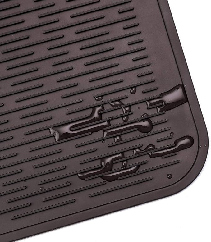 MicoYang Silicone Dish Drying Mat for Multiple Usage,Easy clean,Eco-friendly,Heat-resistant Silicone Mat for Kitchen Counter or Sink,Refrigerator or Drawer Liner Coffee XL 18 inches x 16 inches - Image 9