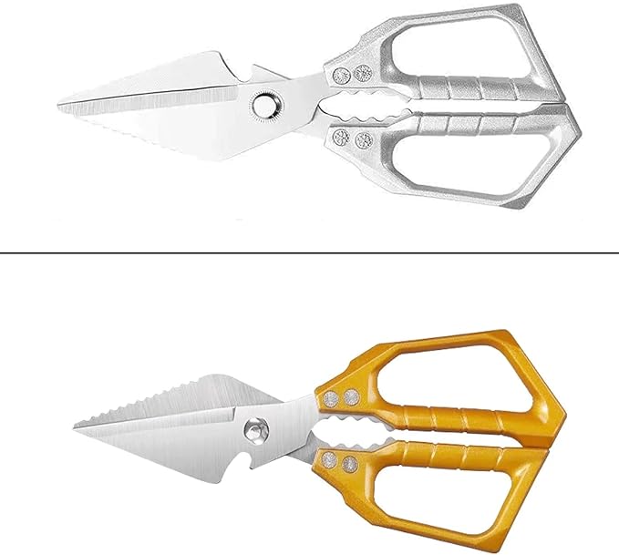 Scissors all Purpose, Stainless Steel Heavy Duty Kitchen Shears, Meat Scissors Heavy Duty Sharp Shears, Poultry Shears Bone Cutting (Sliver)