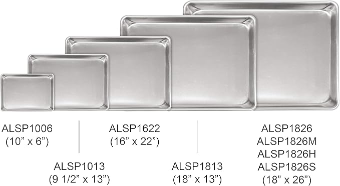 Excellante 18" X 13" Half Size Aluminum Sheet Pan, Comes In Each