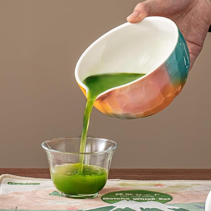 Clay&Fire Matcha Whisk Set,9 Pcs Ceramic Matcha Set, 15 OZ Matcha Bowl with Spout and Whisk,Matcha Kit for Friend, Ideal Gift for Matcha Lover(Sugar) - Image 8