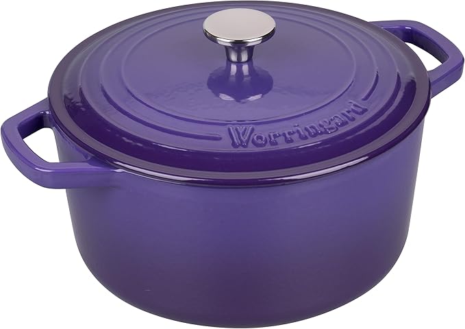 VORRINGARD Enameled Cast Iron Dutch Oven Pot with Lid, for Bread Baking, Round Bread Oven- include Sourdough Bread Baking Supplies Set, 6QT, Purple - Image 8