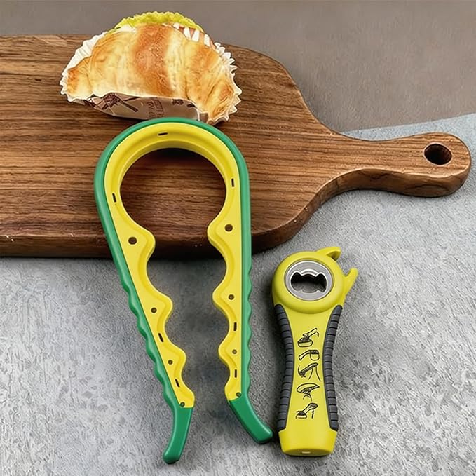 Jar Opener for Seniors with Arthritis,Jar Opener for Weak Hands,5-in-1 Bottle Opener,4-in-1 Can Opener - Image 7