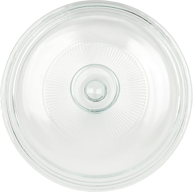 CorningWare FS5 1.5qt/1.4L Round French White Casserole Dish & G-5C 1.5qt French White Fluted Glass Lid
