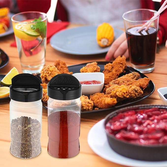 Mimorou 30 Pack 10.1 oz Plastic Spice Jars with Shaker Lids Clear Seasoning Containers Bottles for Kitchen Storing Spice Herbs Seasoning Powders - Image 6