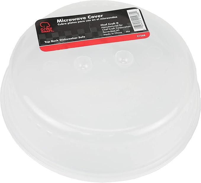 Chef Craft Classic Microwave Cover, 10 inches in diameter, Clear - Image 4