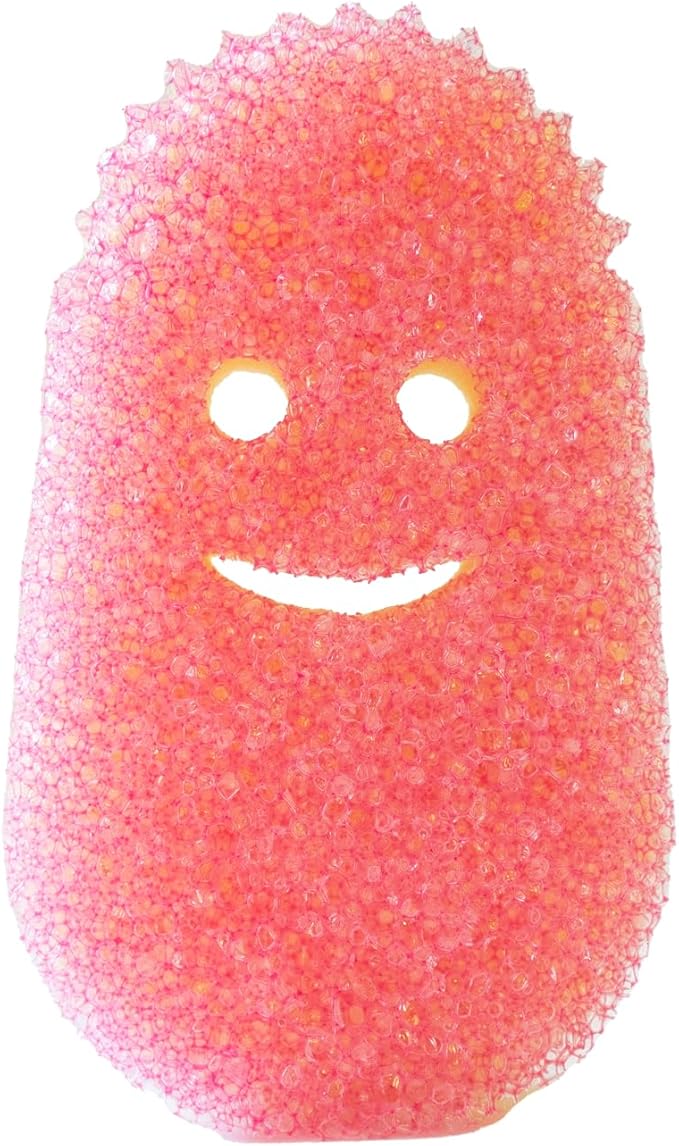 Scrub Daddy Dish Wand Scrubbing Brush Replacement Heads, Soap Dispensing Brushes, Texture Changing Washing Up Sponges, Detachable Dish Daddy Head Sponge Refills, Pink 2 Pack - Image 5