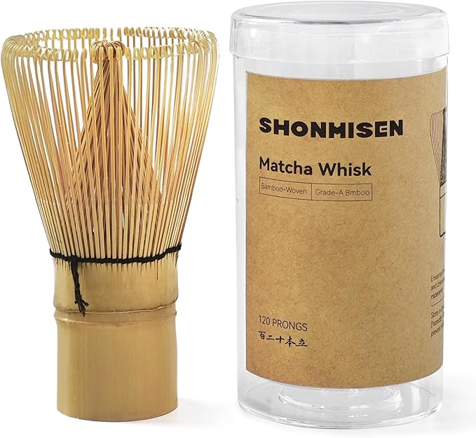 Bamboo Matcha Whisk, 120prong(80+80tines) Traditional Japanese Chasen for green Tea,Handcrafted Matcha Stirrer Wisk Mixer Brush