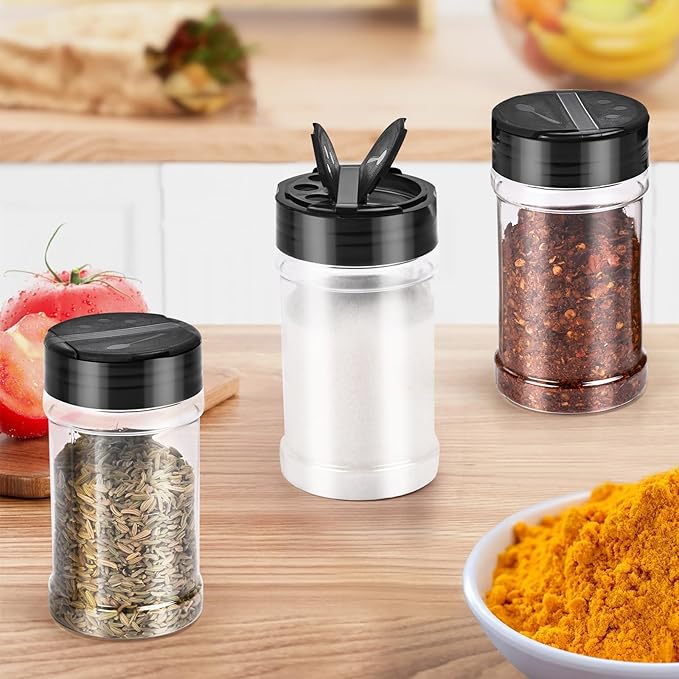 36pcs 5.5oz plastic spice jars with shaker lids, plastic spice jars,seasoning bottles,Used to store seasoning powder. - Image 7