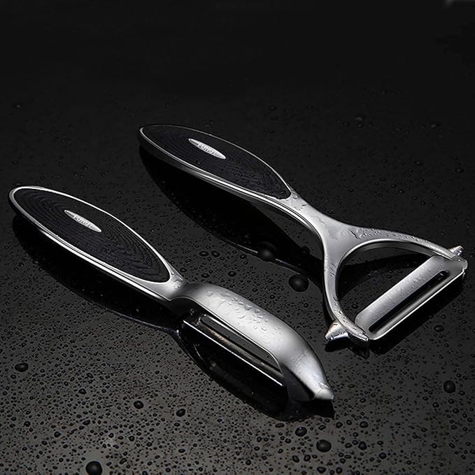 FUHUY Vegetable, Apple Peelers for kitchen, Fruit, Carrot, Veggie, Potatoes Peeler, Y-Shaped and I-Shaped Stainless Steel Peelers, with Ergonomic Non-Slip Handle & Sharp Blade, Good Sturdy (2PCS) - Image 6