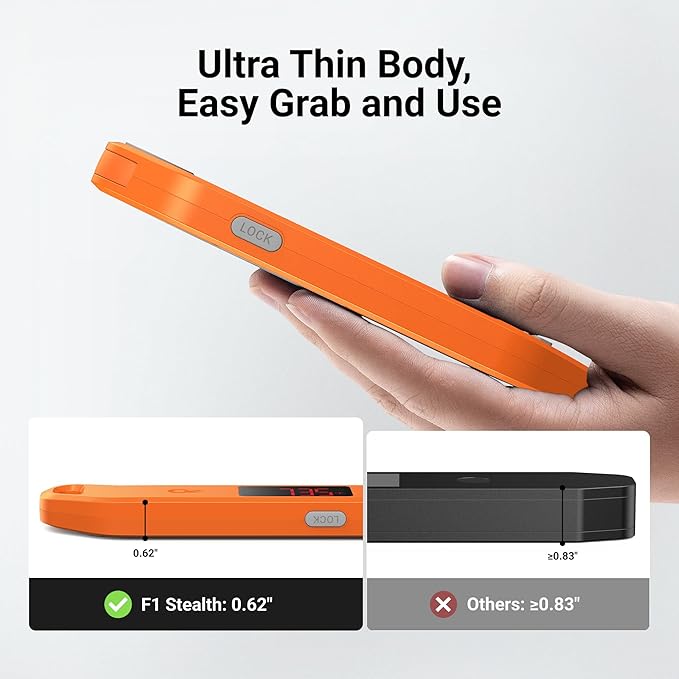 Professional Digital Meat Thermometer, 1 Sec Instant Read, ±0.5℉ Accuracy NIST&NSF Certified Food Thermometer, Auto-Rotate Bright LED Screen, Waterproof Cooking Thermometer for Grill BBQ, Orange - Image 10