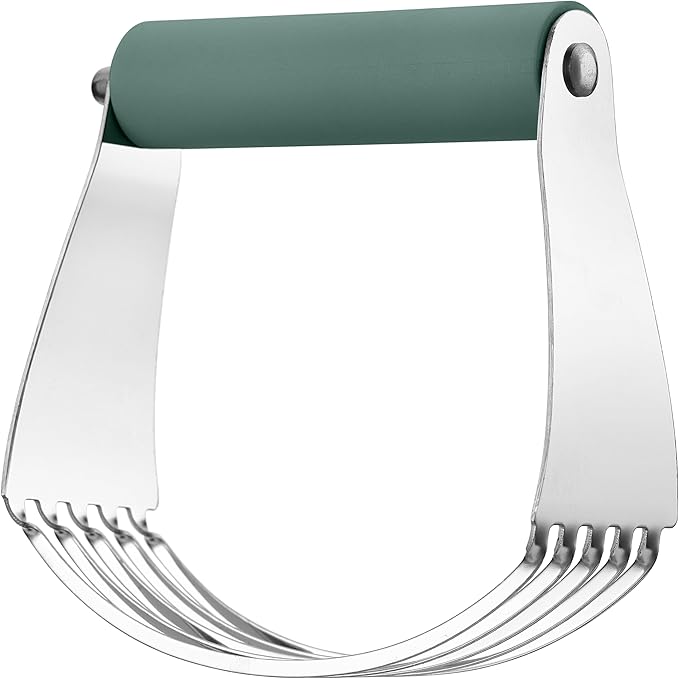 Spring Chef Large Dough Blender For Baking, Manual Dough Cutter Tool, Stainless Steel Puff Pastry Cutter Tool with Sharp Blades, Dishwasher Safe Pastry Blender for Easy Mixing - Pine Green - Image 9