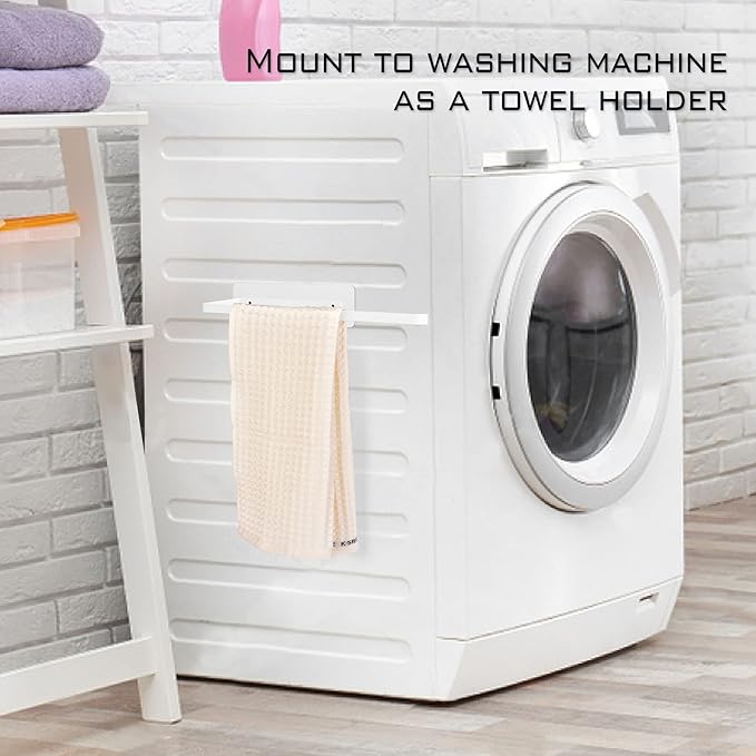 Magnetic Paper Towel Holder,White Towel Bar Rack for Refrigerator BBQ Grills Griddles Toolbox RVs Tailgates,Heavy Duty Strong Magnet Backing,12”(L) x 3”(H),Fit Most US Paper Roll