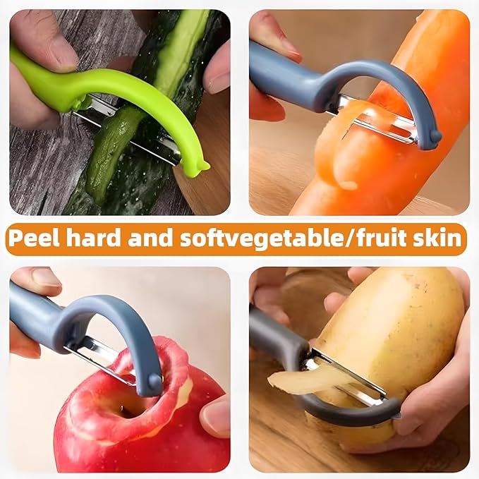 Trez Treamer 6-Pack Vegetable Peeler for Kitchen,Y Peeler Stainless Steel Potato Peeler Set for Apple Veggie Carrot Fruit Zucchini Cucumber Safe Peelers Bulk with Non-Slip Handle (P) - Image 5