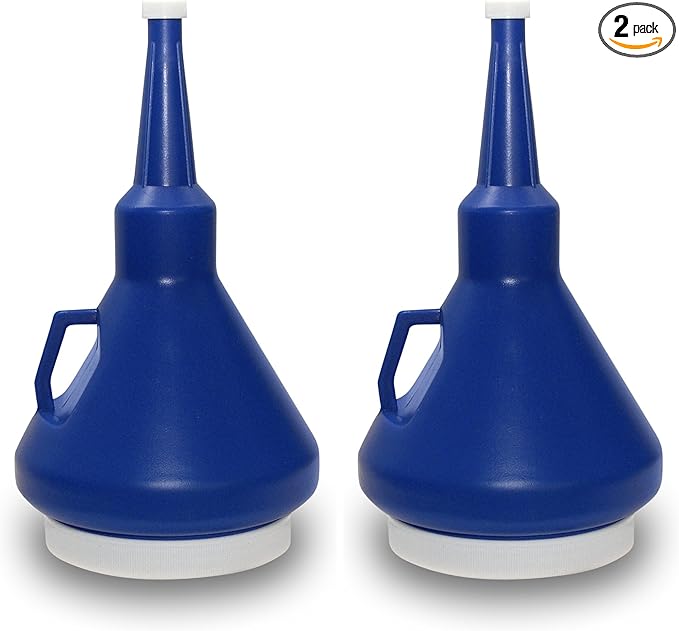 WirthCo 32115 Funnel King Dark Blue Capped Funnel - 1-1/4 Quart Capacity (Pack of 2)