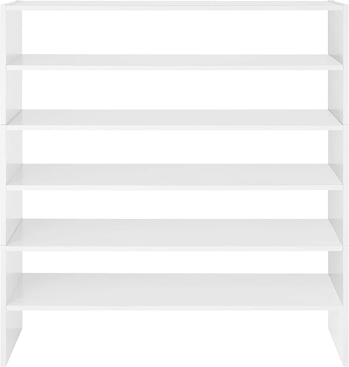 Whitmor Stackable 31" Extra Wide 2-Shelf Storage Organizer, White - Image 8