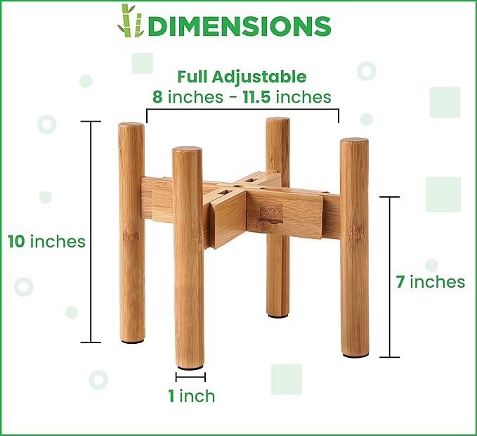ZPirates Drink Dispenser Stand - Adjustable Bamboo Holder Riser for Compatible Water, Lemonade, Juice & Beverage Dispensers, Mason Jar & Spigot Jugs - Foldable Stand for 7-10 Inch Dispensers