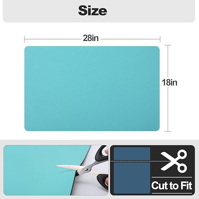 Ecotrim - Dish Drying Mat for Kitchen Counter | Coffee Bar Mat for Countertops | Heat Resistant Drainer Mat with Non-slip Rubber Backed | Hide Stain Kitchen Absorbent Draining Mat | Turquoise 18"x28" - Image 6