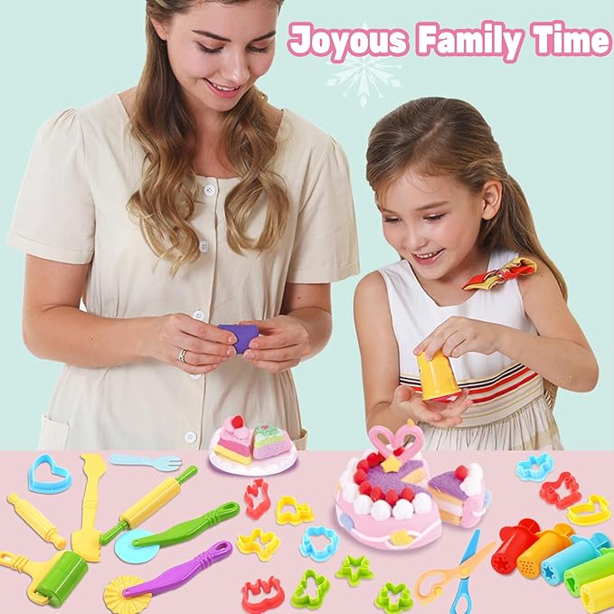 iShyan Dough Tools for Kids, 24 Pieces Dough Play Tools Set with Rolling Pins,Cutters,Dough Extruders,Scissor - Image 7