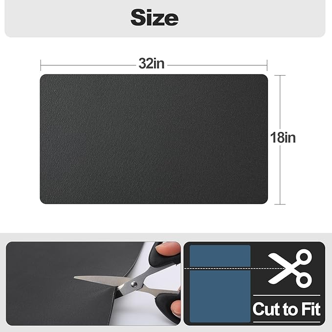 Ecotrim - Dish Drying Mat for Kitchen Counter | Coffee Bar Mat for Countertops | Heat Resistant Drainer Mat with Non-slip Rubber Backed | Hide Stain Kitchen Absorbent Draining Mat | Black 18"x32" - Image 6