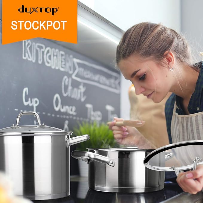 Duxtop Professional Stainless Steel Cookware Induction Ready Impact-bonded Technology (4.2Qt Stockpot) - Image 7