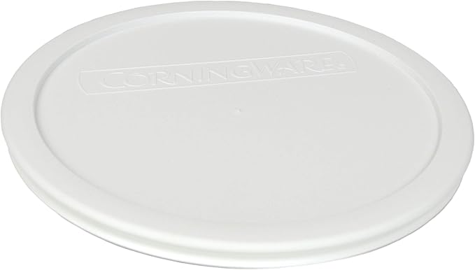 CorningWare FS5 1.5qt Round French White Casserole Dish & F-5-PC 1.5qt French White Plastic Lid