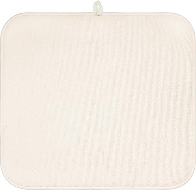 Dish Drying Mat Drainer Pads - Extra Large Microfiber Drying Mats for Dishes Kitchen Counter Super Absorbent Pads for Draining Racks (Brown,18"x24" )