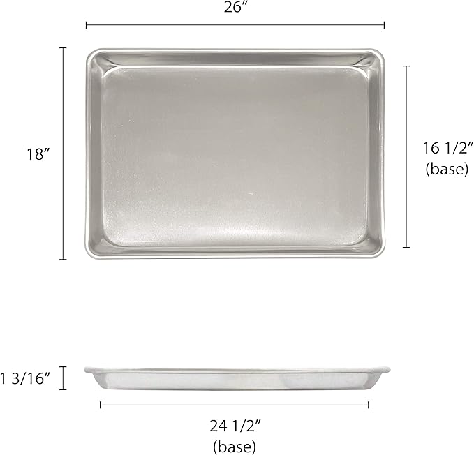 Excellante 18" X 26" Full Size Aluminum Sheet Pan, Comes In Each