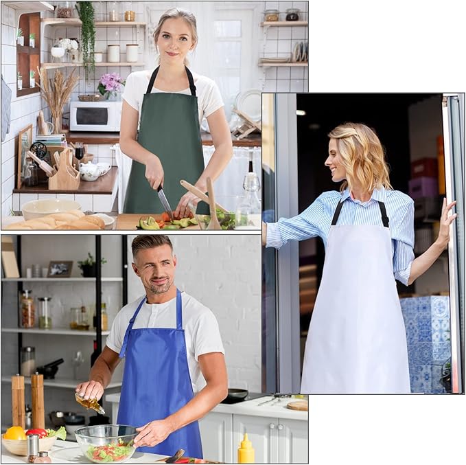 Gotega Waterproof Rubber Vinyl Apron Adjustable Dishwasher Apron - Apron for Women Men Heavy Duty Work Apron - Image 7