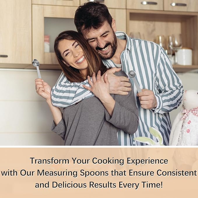 2PCS 2/3tbsp (2tsp, 10ml, 1/3oz) Single Measuring Spoon, Stainless Steel Individual Teaspoons Only - Image 6