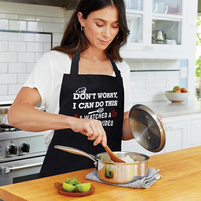 ONFAON Funny Apron for Men Women, Father's Day Gifts, Gifts for Mom,Birthday Gifts for Men Women,Cooking Grilling Apron