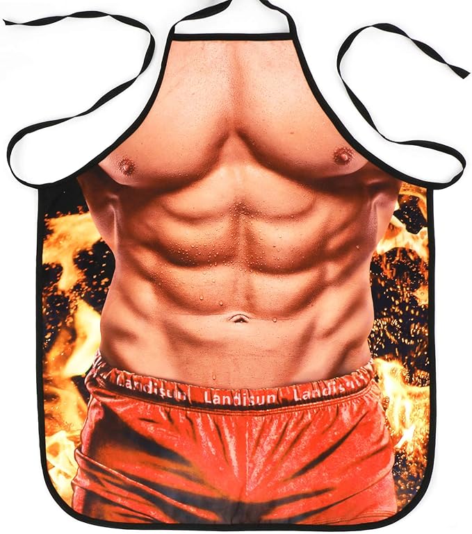 Landisun Apron Kitchen Chef Cooking Gag Gift Creative Funny Grilling Baking