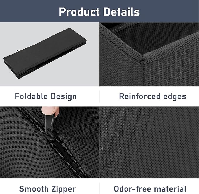 DIMJ Drawer Organizer Clothes 14 Pack - Foldable Baby Organizers and Storage & Dresser Organizer for Bedroom, Closet - Nursery Organization Dresser Dividers for underwear, Sock,Bra, Belt, Tie, Black - Image 6